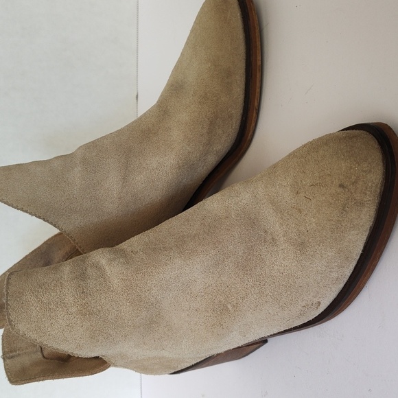 Zara nude tan suede ankle boots 36 - Picture 6 of 10